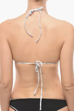 Top Bikini a Triangolo con Stampa Iconica All-Over></noscript>Karl Lagerfeld Hot