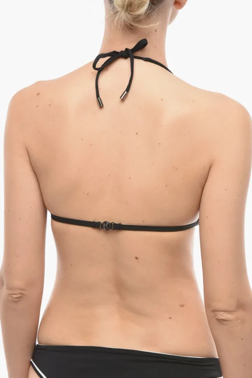 Hot Top Bikini a Triangolo con Dettagli a Contrasto Donna Costumi Da Bagno