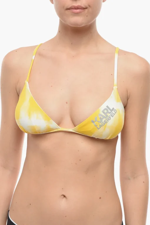 Top Bikini a Triangolo Effetto Tie-Dye>Karl Lagerfeld Online