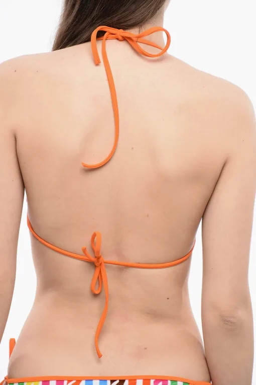 Top Bikini a Triangolo in Velour>Dsquared2 Discount