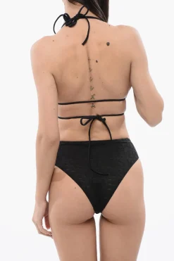 Hot Top Bikini a Triangolo in Tinta Unita Donna Costumi Da Bagno