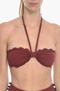 Online Top Bikini CHESAPEAKE Halterneck con Bordo Smerlato Donna Costumi Da Bagno