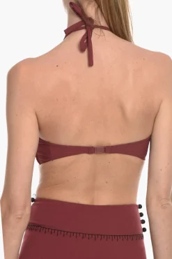 Online Top Bikini CHESAPEAKE Halterneck con Bordo Smerlato Donna Costumi Da Bagno