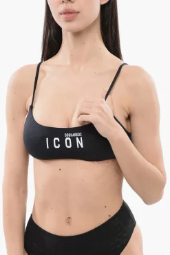 Hot Top Bikini con Logo a Contrasto Donna Costumi Da Bagno