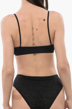 Hot Top Bikini con Logo a Contrasto Donna Costumi Da Bagno