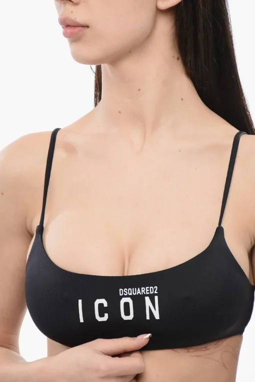 Hot Top Bikini con Logo a Contrasto Donna Costumi Da Bagno