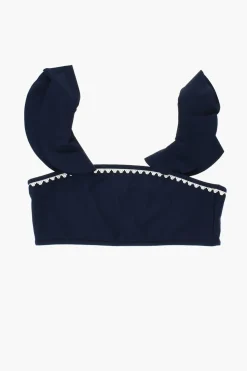 Top Bikini in Tinta Unita con Volant>Chloe Kids Hot