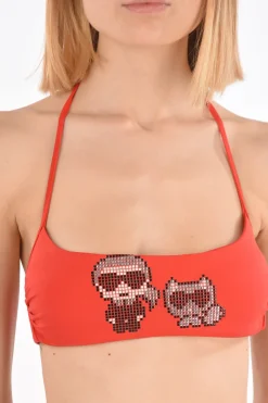 Top Bikini KARL & CHOUPETTE a Fascia con Borchie></noscript>Karl Lagerfeld Discount