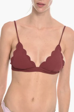 Top Bikini SANTA CLARA a Triangolo con Bordo Smerlato>Marysia Hot