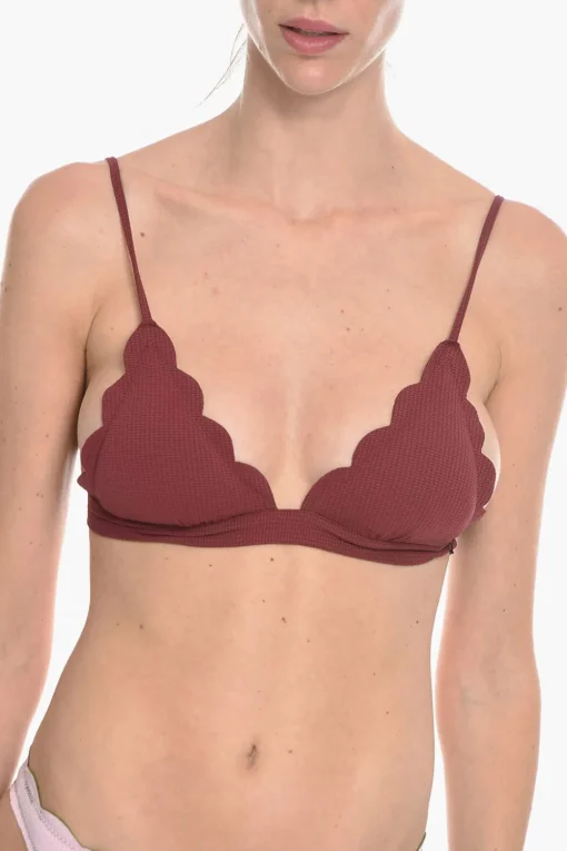 Top Bikini SANTA CLARA a Triangolo con Bordo Smerlato>Marysia Hot
