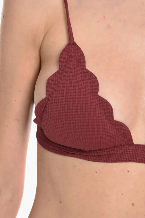 Top Bikini SANTA CLARA a Triangolo con Bordo Smerlato>Marysia Hot