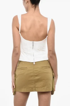 Top Bustier Asimmetrico con Zip>Dsquared2 Outlet