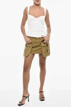 Top Bustier Asimmetrico con Zip></noscript>Dsquared2 Outlet