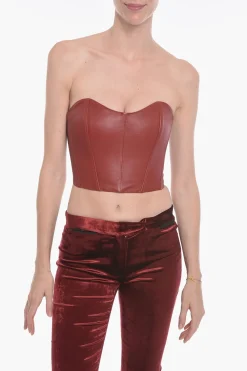 Top Bustier OVIEDO in Nappa con Scollo a Cuore>The Mannei Sale