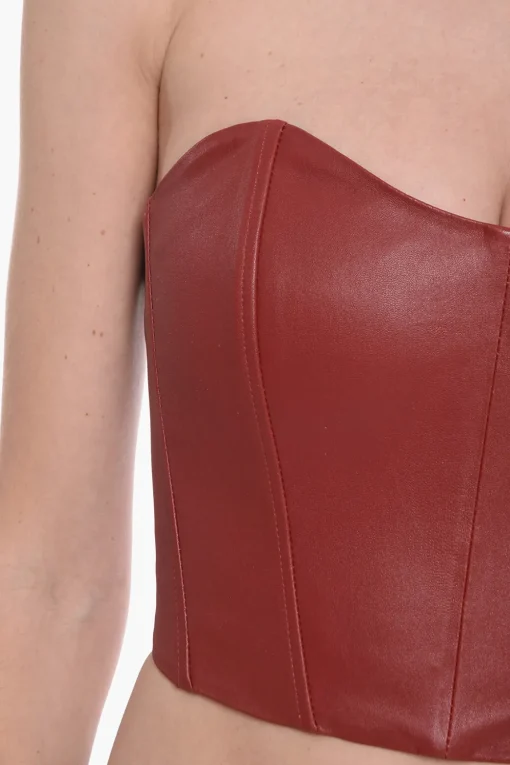 Top Bustier OVIEDO in Nappa con Scollo a Cuore>The Mannei Sale