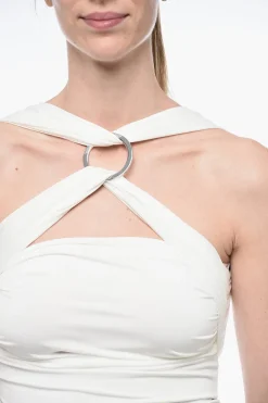 Top Criss-cross GINNIE in Jersey con Dettaglio Metallico></noscript>The Attico Hot