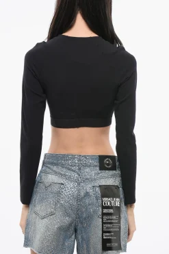 New Top Crop con Fascia Logata Donna T-Shirts E Tops