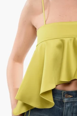 Top Crop in Charmeuse con Spalline Regolabili></noscript>The Attico Fashion