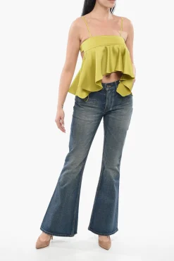 Top Crop in Charmeuse con Spalline Regolabili></noscript>The Attico Fashion