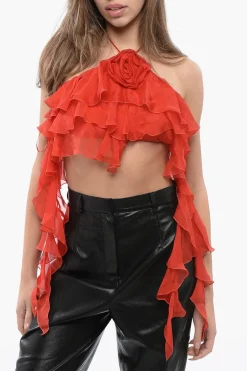 Top Crop in Seta a Balze>Blumarine New