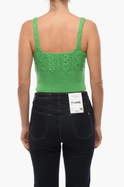 Online Top Crop KAYA in Maglia con Scollo a V Donna T-Shirts E Tops