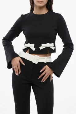 Top Cropped A maniche Lunghe Con Dettagli Fiocco>Viktor & Rolf Hot