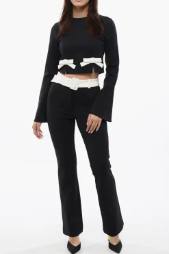 Top Cropped A maniche Lunghe Con Dettagli Fiocco></noscript>Viktor & Rolf Hot