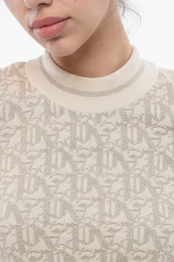 Top Cropped In Jacquard Monogram Con Banda Logata></noscript>Palm Angels Sale