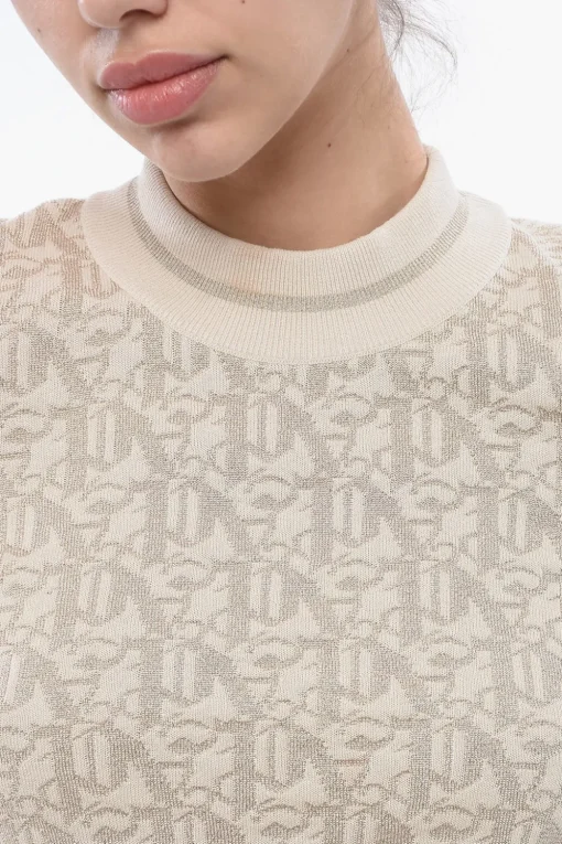 Top Cropped In Jacquard Monogram Con Banda Logata>Palm Angels Sale