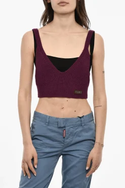 Top Cropped Knit In Lana>Dsquared2 Online