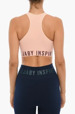 Discount Top Cropped Senza Maniche Con Stampa Logo Donna T-Shirts E Tops