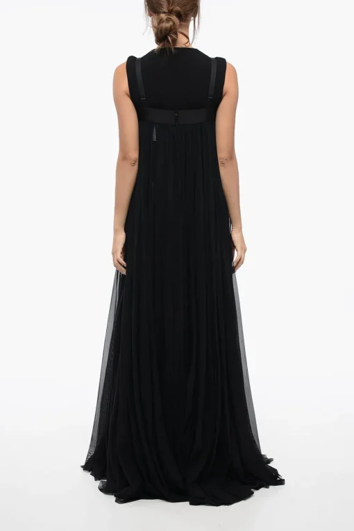 Top Extralungo in Chiffon con Spacco Frontale>Dolce & Gabbana Hot
