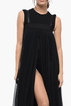 Top Extralungo in Chiffon con Spacco Frontale></noscript>Dolce & Gabbana Hot