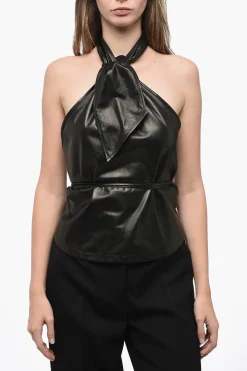Top Halter In Pelle>Ann Demeulemeester Online
