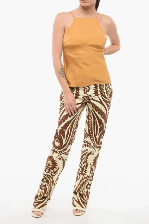 New Top Halterneck Satin Donna T-Shirts E Tops