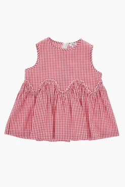 Hot Top in Cotone a Quadri con Zip sul Retro Abbigliamento