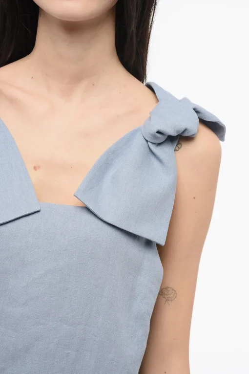 Top in Lino con Spalline a Fiocco>Chloe Best