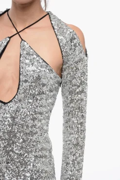 Top in Paillettes con Manicotti Removibili></noscript>The Attico Hot