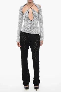 Top in Paillettes con Manicotti Removibili></noscript>The Attico Hot