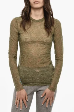 Clearance Top in Pizzo a Tinta Unita Donna Intimo