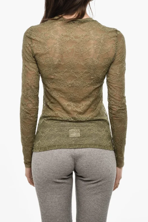 Clearance Top in Pizzo a Tinta Unita Donna Intimo