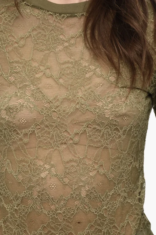 Clearance Top in Pizzo a Tinta Unita Donna Intimo