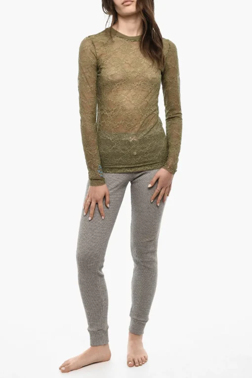 Clearance Top in Pizzo a Tinta Unita Donna Intimo