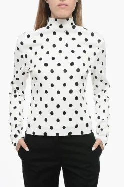 Top in Satin a Pois con Zip sul Retro>Marni Fashion