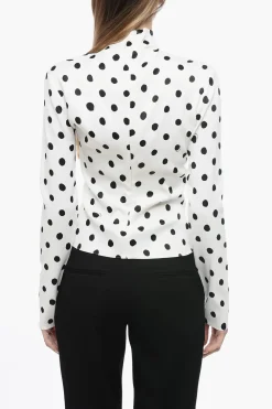 Top in Satin a Pois con Zip sul Retro>Marni Fashion