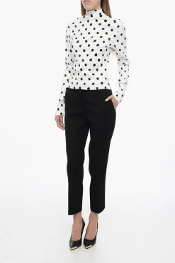Top in Satin a Pois con Zip sul Retro></noscript>Marni Fashion