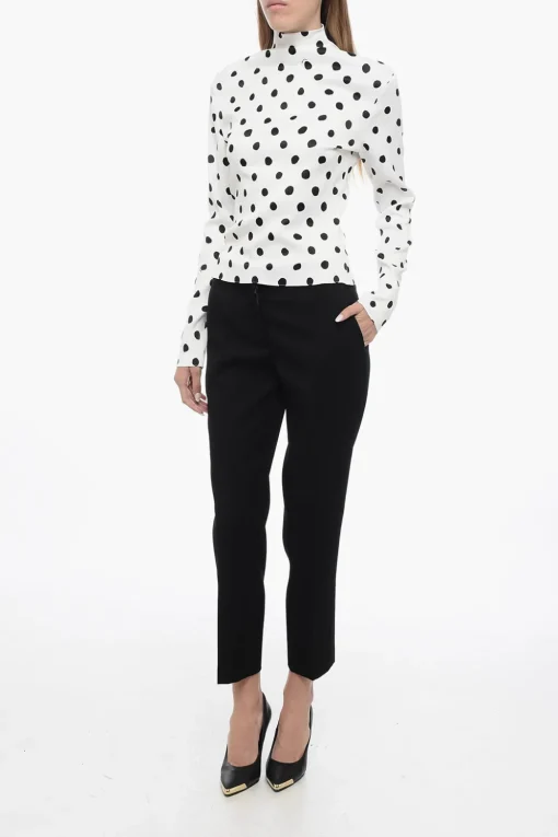 Top in Satin a Pois con Zip sul Retro>Marni Fashion