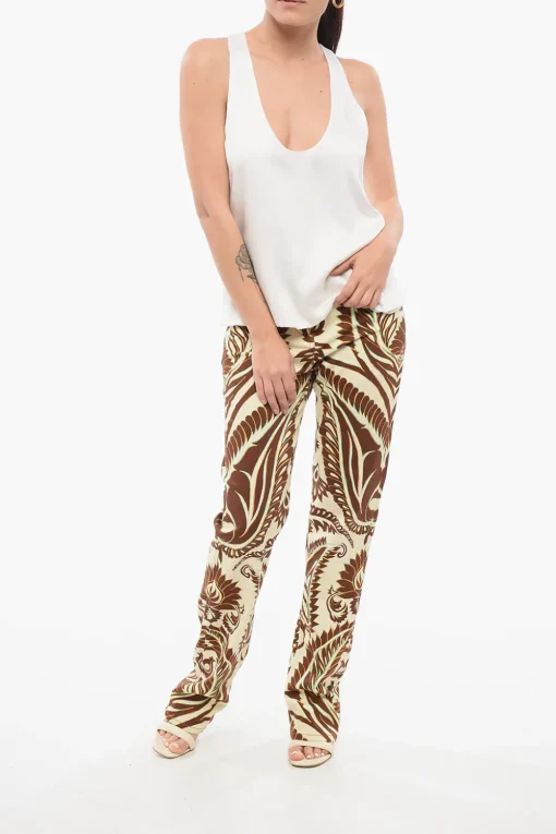 Clearance Top in Seta con Collo a U Donna T-Shirts E Tops