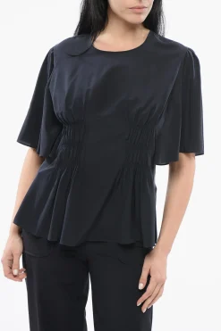 Best Top in Seta Drappeggiato Donna T-Shirts E Tops