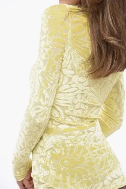 Top in Tessuto Floccato con Motivo Floreale>Jil Sander Best